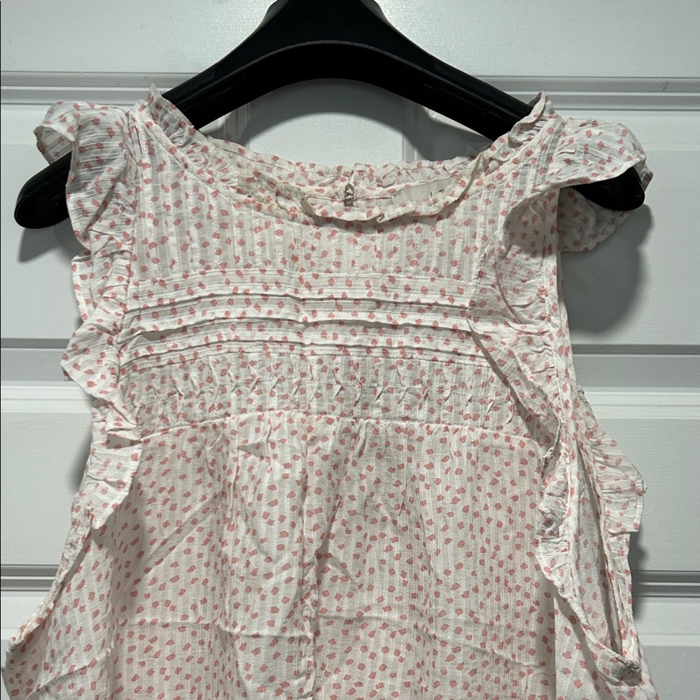 LOFT Pink Ruffled Blouse - Picture 2 of 6